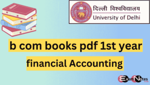 Bcom 1st year financial Accounting Book