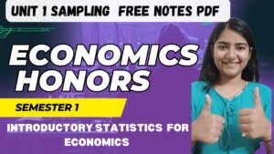 Economics honors Introductory statistics for Economics notes