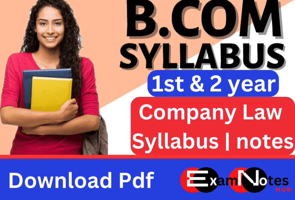 Company Law Syllabus pdf