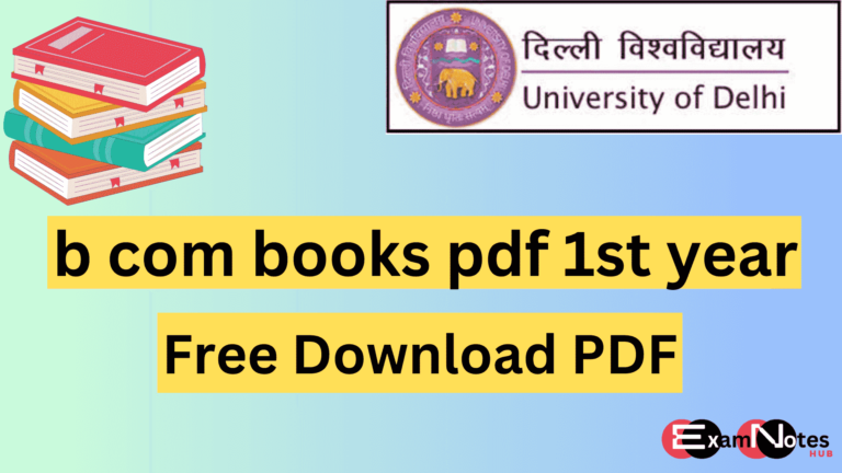 b com books pdf 1st year
